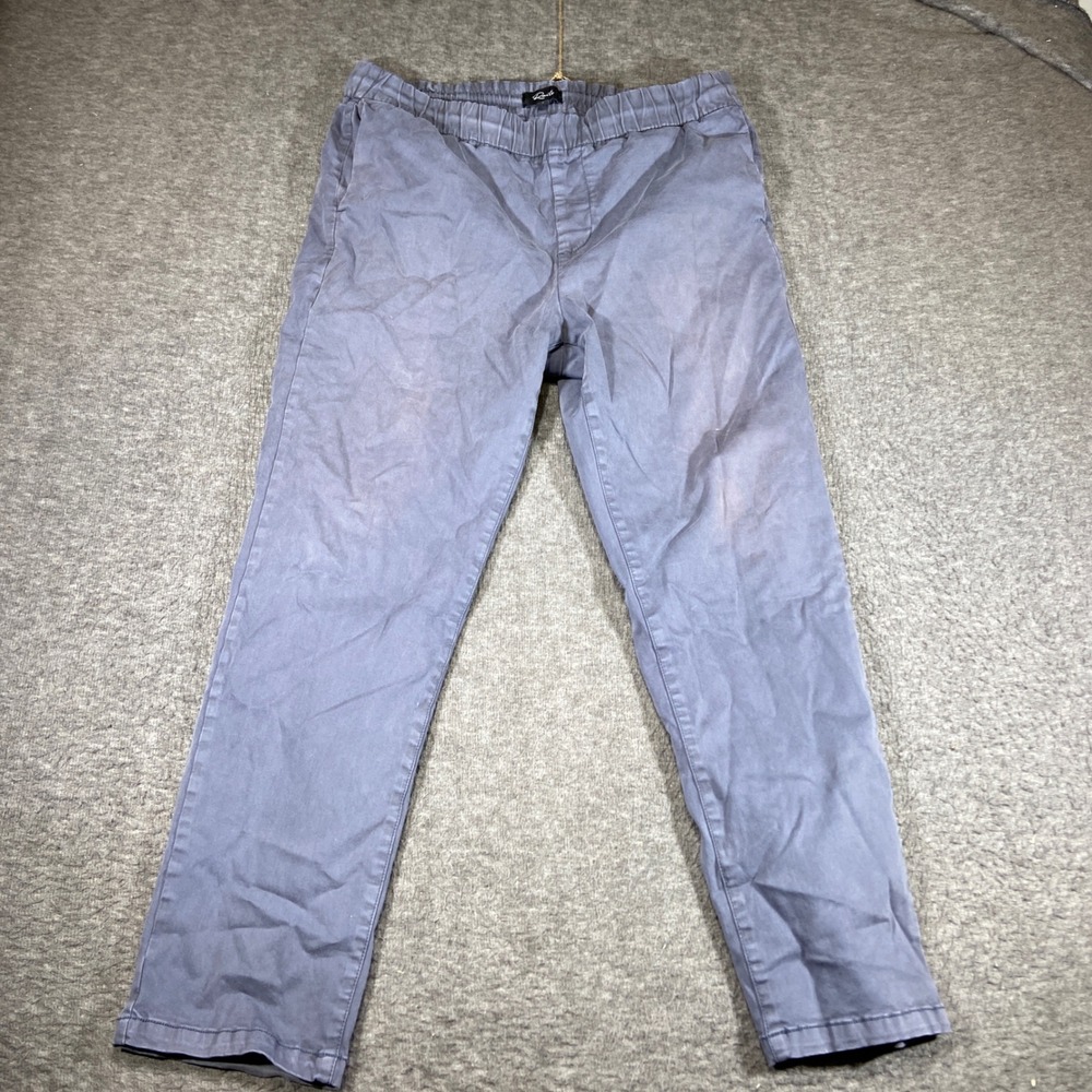Rails Chino Jogger Pants Mens L Blue Elastic Waist Casual 2189 Athletic Running